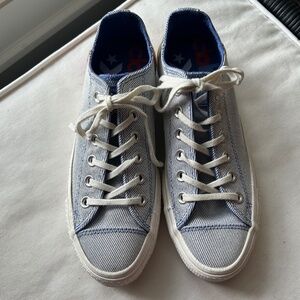 Converse Chuck Taylor All Star Platform Sneakers - Blue & White - Women 7
